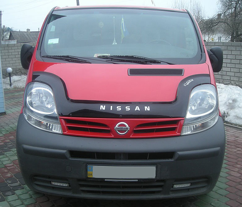 Дефлектор капота Nissan Primastar '2002-> (с логотипом) Vip Tuning