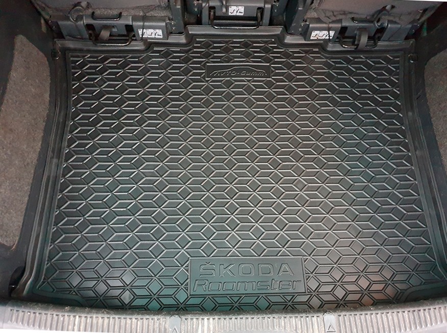 Коврик в багажник Skoda Roomster '2006-> (универсал) Avto-Gumm (черный, полиуретановый)