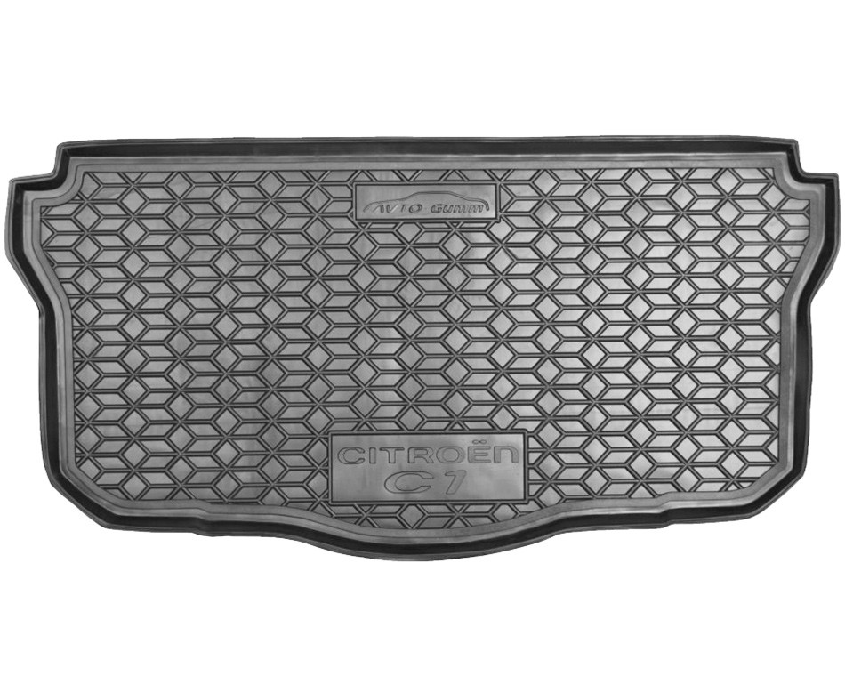 Коврик в багажник Citroen C1 '2014-> Avto-Gumm (черный, пластиковый)