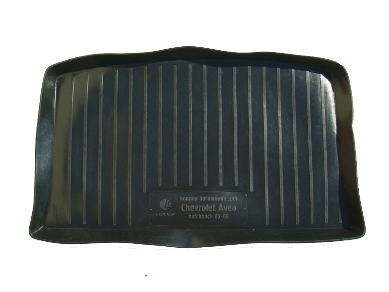 Коврик в багажник Chevrolet Aveo '2003-2008 (хетчбек) L.Locker (черный, пластиковый)