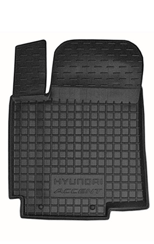 Коврик в салон Hyundai Accent '2010-2017 (водительский) Avto-Gumm (черные)
