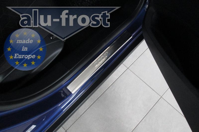 Накладки на пороги Peugeot 2008 '2013-2019 (сталь) Alufrost