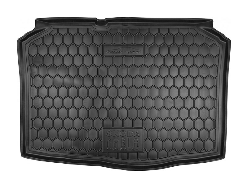 Коврик в багажник Skoda Fabia '2007-2014 (хетчбек) Avto-Gumm (черный, пластиковый)