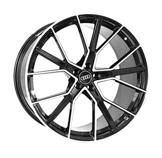 Диски R22 5x112 21 10.0J h 66.5 A970 GLOSS-BLACK-WITH-MACHINED-FACE FORGED