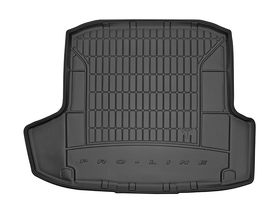 Коврик в багажник Skoda Octavia A7 '2013-2020 (универсал, с боковыми углублениями) Frogum (черный, резиновый)