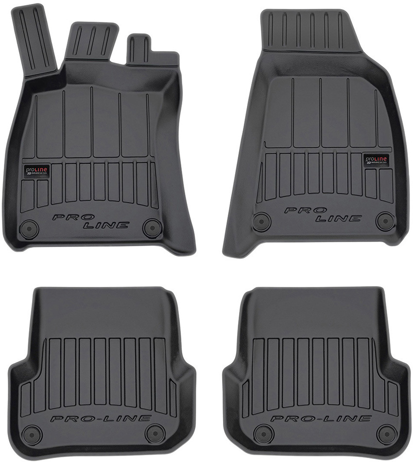 Коврики в салон Audi A6 (C6) '2005-2008 (3D) Frogum (черные)