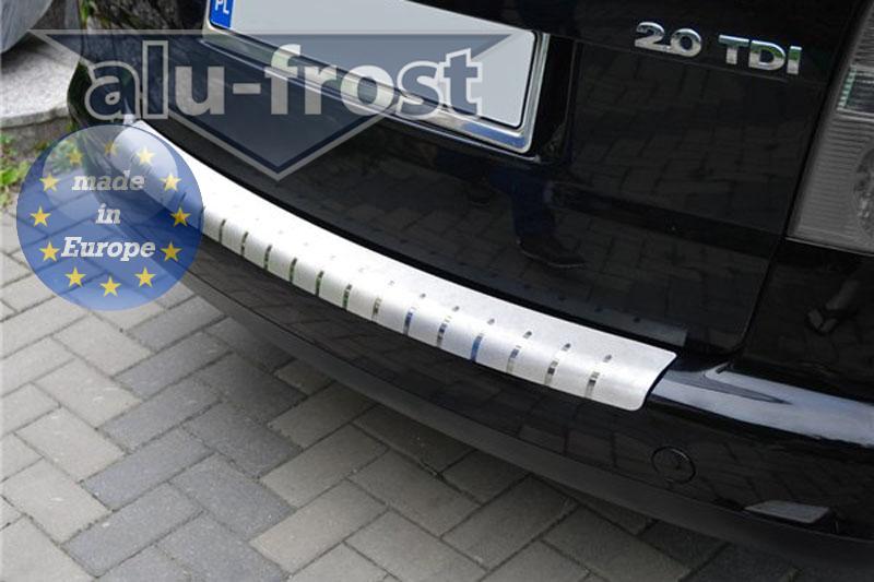 Накладка на бампер Volkswagen Touran '2003-2010 (с загибом, сталь) Alufrost