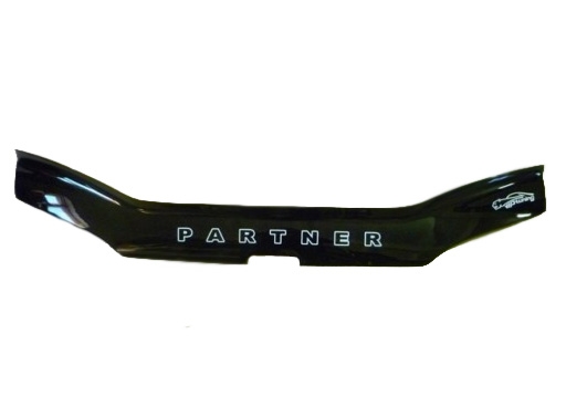 Дефлектор капота Peugeot Partner '1996-2002 (с логотипом) Vip Tuning