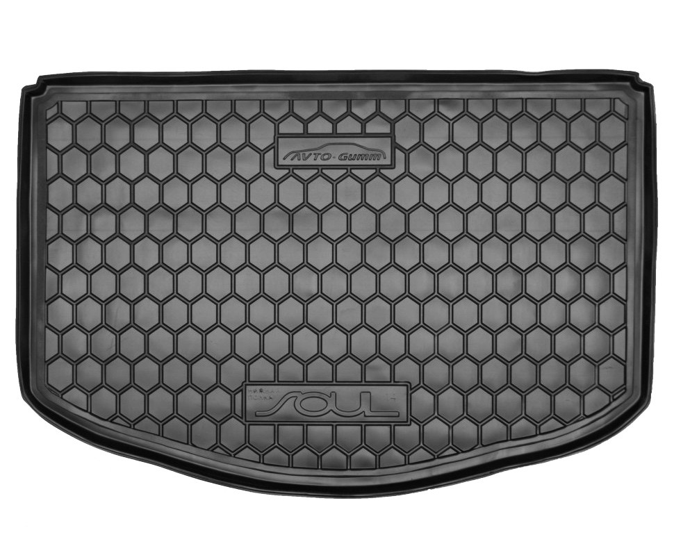 Коврик в багажник KIA Soul '2013-2019 (без органайзера) Avto-Gumm (черный, полиуретановый)