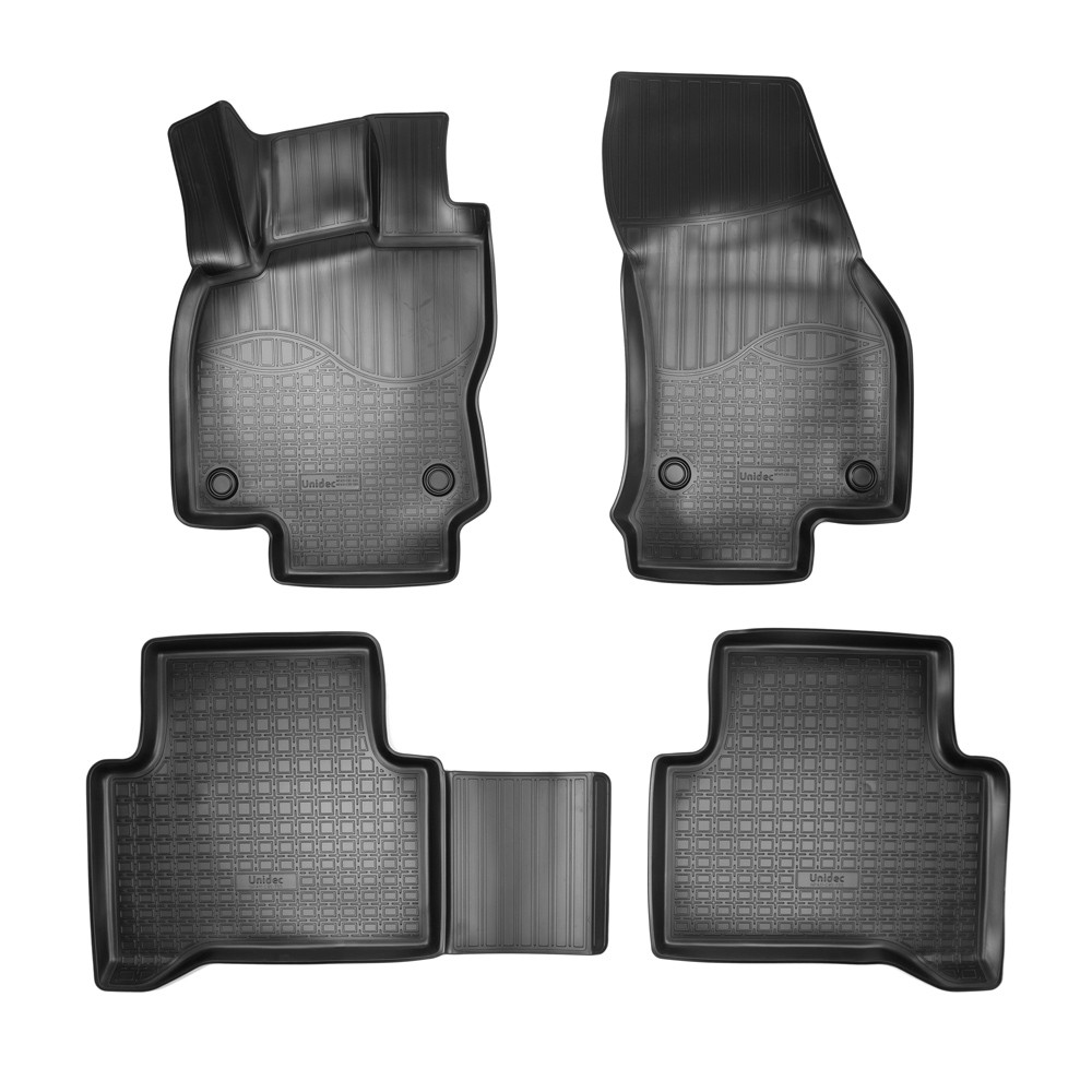 Коврики в салон Volkswagen Touran '2015-> (3D) Norplast (черные)