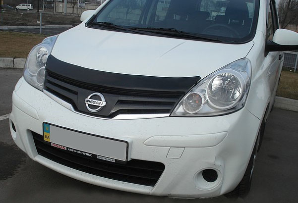 Дефлектор капота Nissan Note '2009-2013 (без логотипа) Sim
