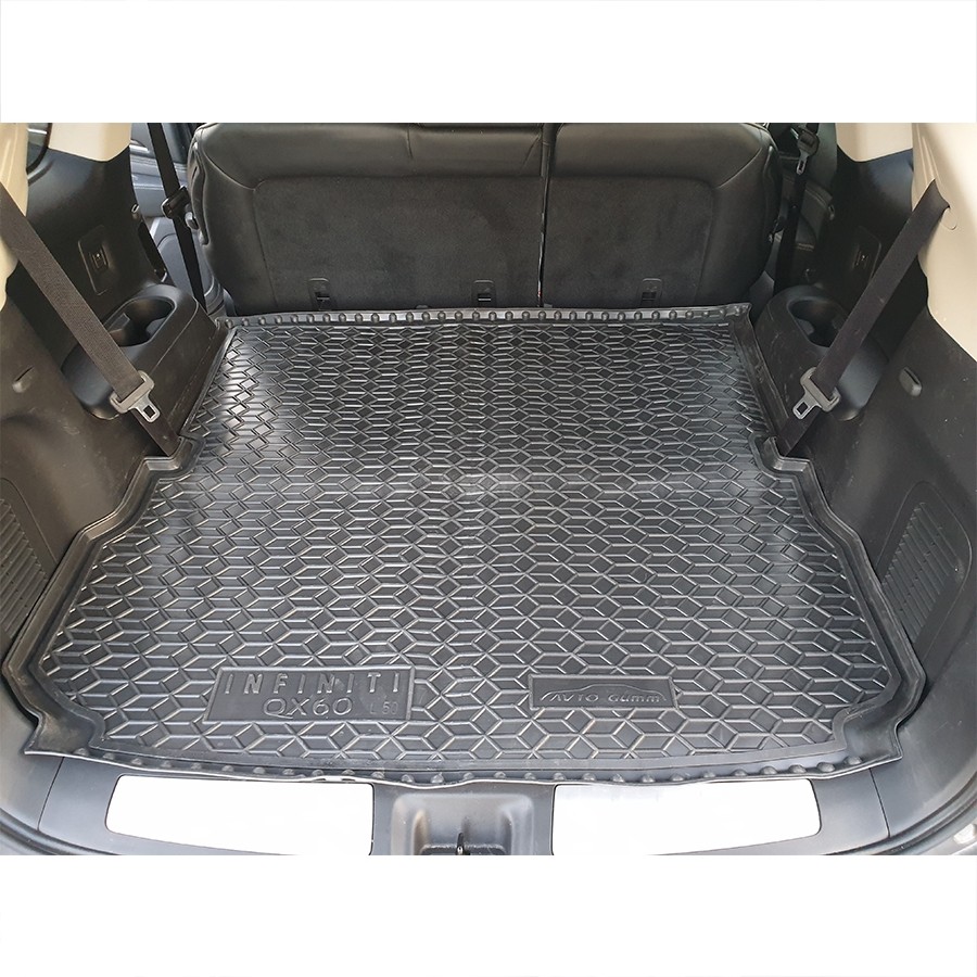 Коврик в багажник Infiniti JX '2012-2014 (7-ми местный, длинный) Avto-Gumm (черный, полиуретановый)