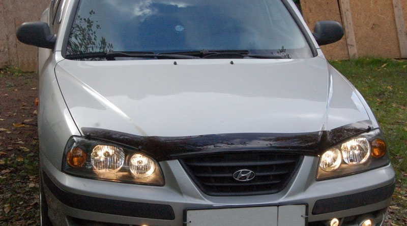 Дефлектор капота Hyundai Elantra '2003-2006 (с логотипом) EGR