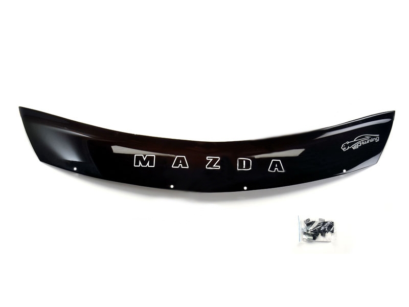 Дефлектор капота Mazda 6 '2007-2012 (с логотипом) Vip Tuning