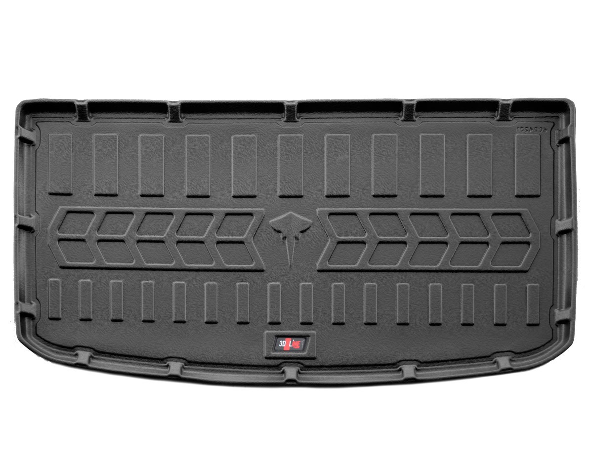 Коврик в багажник Volkswagen ID6 '2021-> (верхняя полка, 7 мест, короткий) Stingray (черный, полиуретановый)