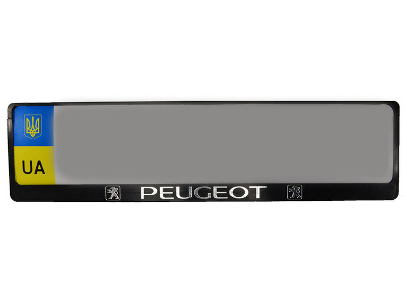 Рамка номера Peugeot (24-014) 2 шт Inauto