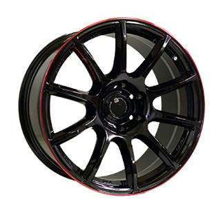 Диски R20 6x139.7 10 8.5J h 110.5 OW1012 GLOSSY BLACK RED LINE RIVA RED