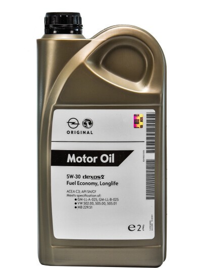 Масло моторное GM Motor Oil Dexos2 5W-30 2 л (93165555)