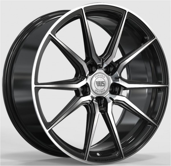 Диски R18 5x112 45 8.0J h 57.1 WS2104 GLOSS BLACK WITH MACHINED FACE FORGED
