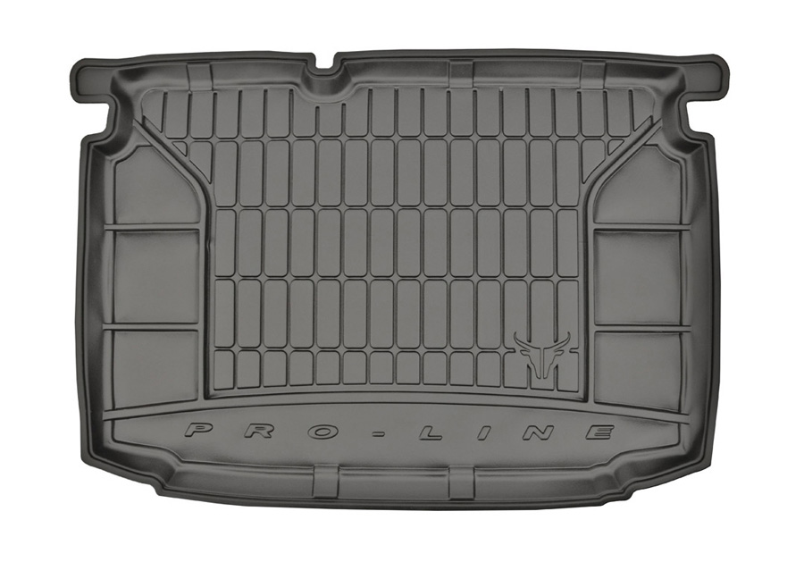 Коврик в багажник Volkswagen Polo '2009-2017 (хетчбек, нижний) Frogum (черный, резиновый)