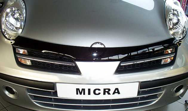 Дефлектор капота Nissan Micra '2003-2010 (без логотипа) Sim