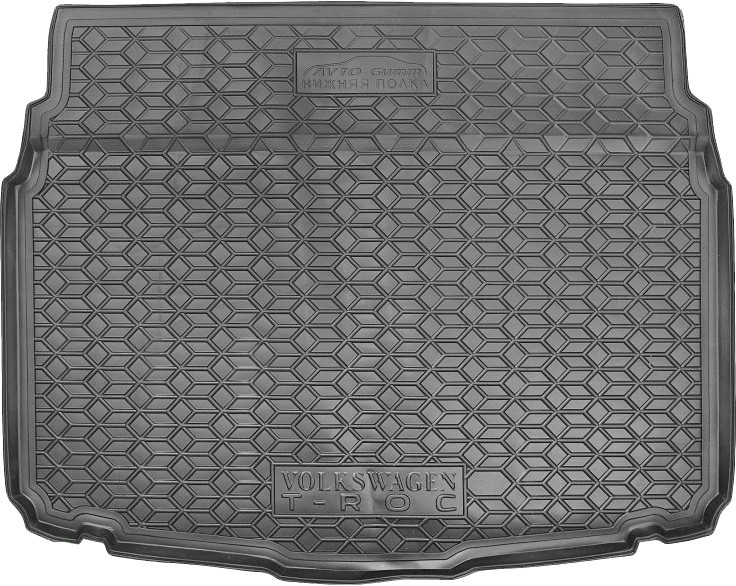 Коврик в багажник Volkswagen T-Roc '2017-> (нижний) Avto-Gumm (черный, пластиковый)