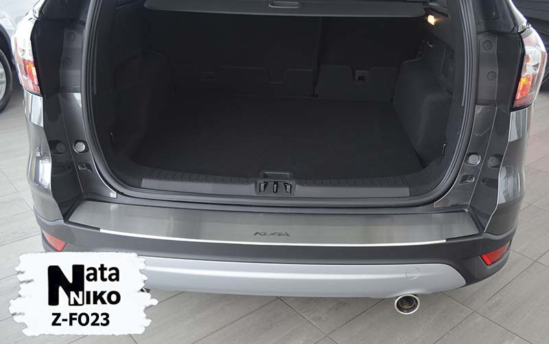 Накладка на бампер Ford Kuga '2013-2019 (с загибом, исполнение Premium) NataNiko