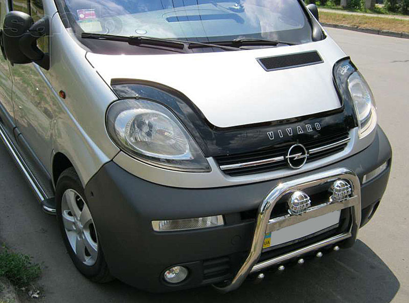 Дефлектор капота Opel Vivaro '2001-2014 (с логотипом) Vip Tuning