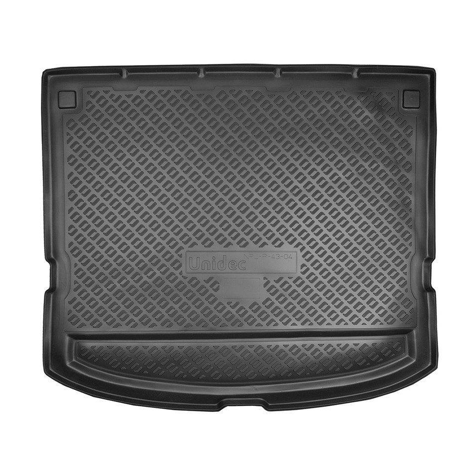 Коврик в багажник KIA Carens '2006-2012 (7-ми местный, длинный) Norplast (черный, пластиковый)
