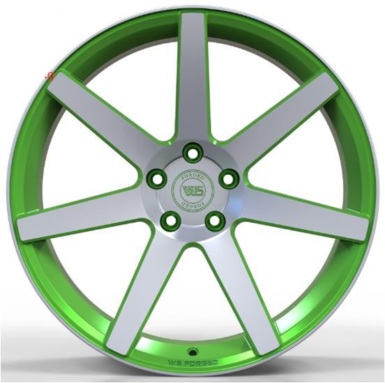 Диски R20 5x115 18 9.5J h 71.6 WS1245 MATTE GREEN WITH MACHINED FACE FORGED