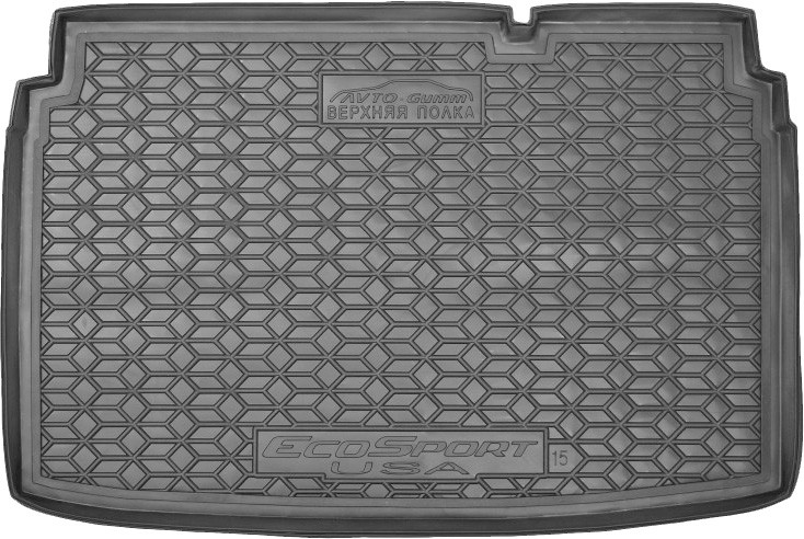 Коврик в багажник Ford EcoSport '2017-> (верхняя полка) Avto-Gumm (черный, пластиковый)