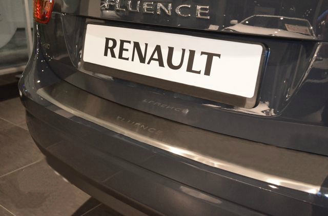 Накладка на бампер Renault Fluence '2009-> (с загибом, исполнение Premium) NataNiko
