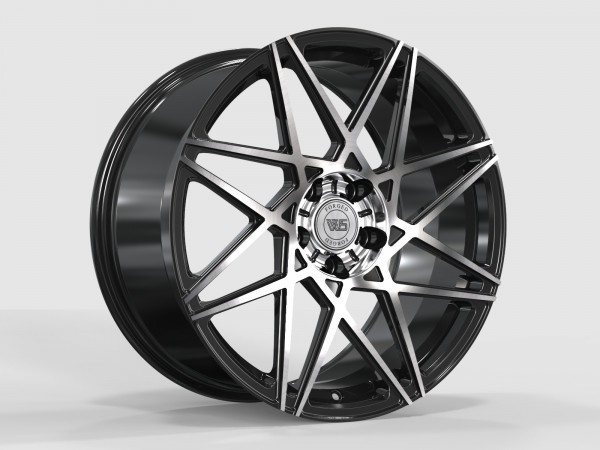 Диски R19 5x114.3 52.5 9.5J h 70.5 WS2107 GLOSS BLACK WITH MACHINED FACE FORGED