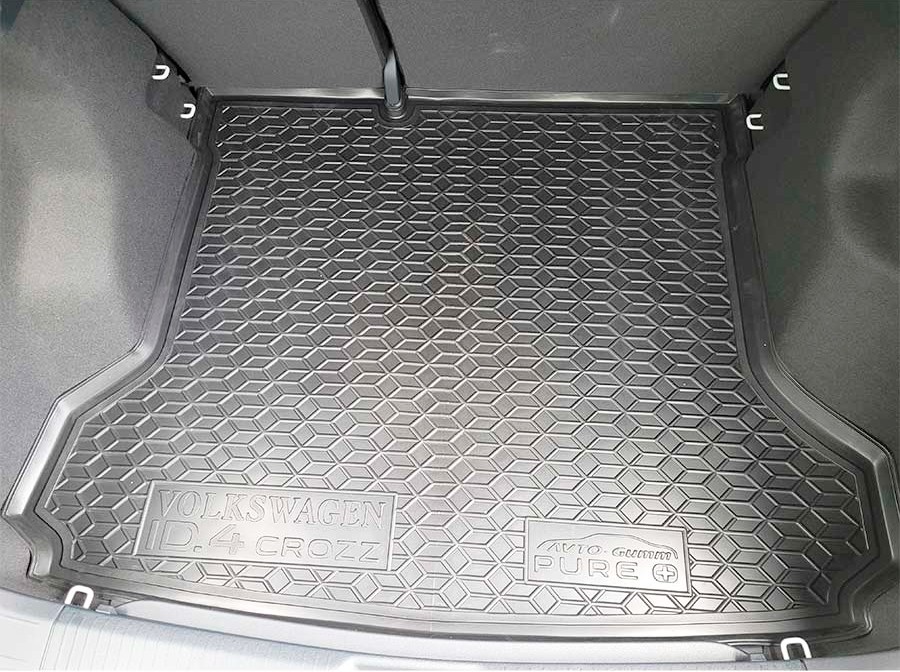 Коврик в багажник Volkswagen ID4 '2020-> (Pure plus) Avto-Gumm (черный, пластиковый)