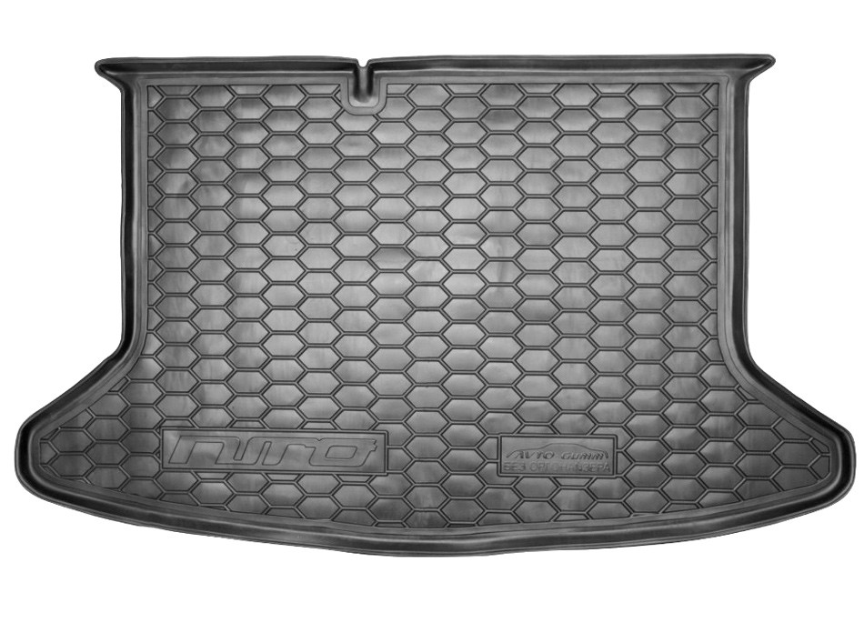 Коврик в багажник KIA Niro '2016-> (без органайзера) Avto-Gumm (черный, пластиковый)