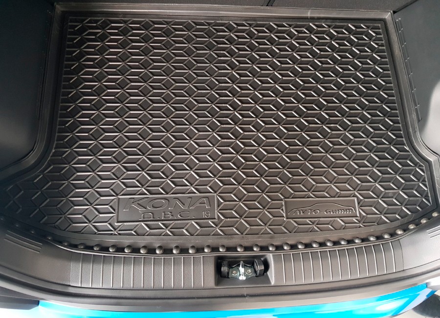 Коврик в багажник Hyundai Kona '2017-> (ДВС) Avto-Gumm (черный, полиуретановый)