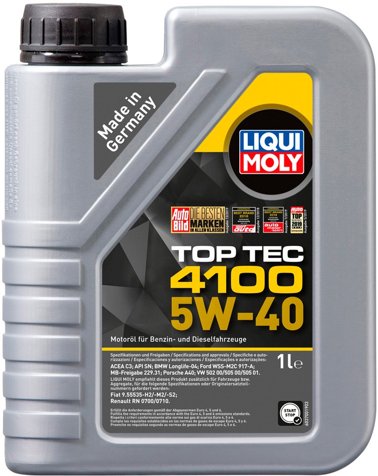 Масло моторное Liqui Moly Top Tec 4100 5W-40 1 л (7500)