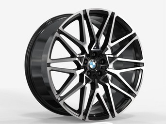 Диски R20 5x112 31 10.5J h 66.5 B2182  GLOSS-BLACK-WITH-DARK-MACHINED-FACE FORGED