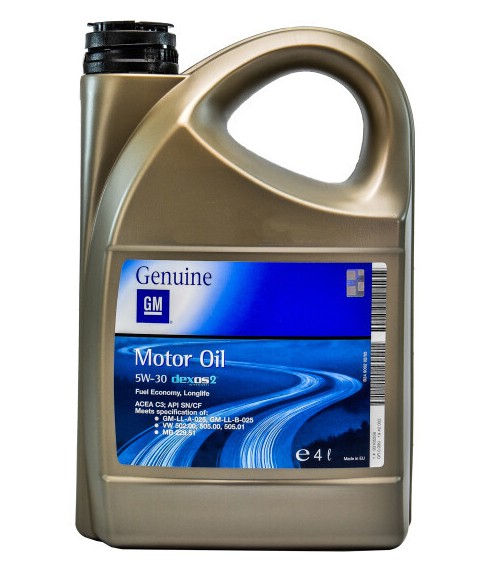 Масло моторное GM Motor Oil Dexos2 5W-30 4 л (93165556)