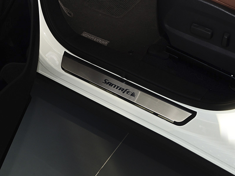 Накладки на пороги Hyundai Santa Fe '2012-2018 (исполнение Premium) NataNiko