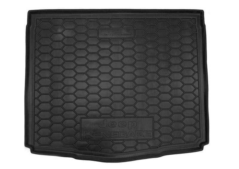 Коврик в багажник Jeep Renegade '2015-> (нижняя полка) Avto-Gumm (черный, пластиковый)