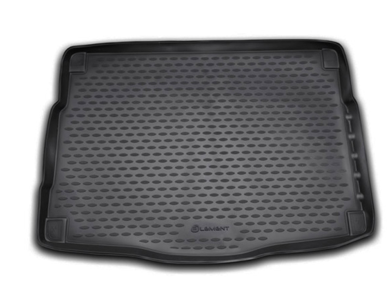 Коврик в багажник KIA Cee'd '2012-2019 (хетчбек, с органайзером) Novline-Autofamily (черный, полиуретановый)