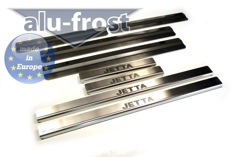 Накладки на пороги Volkswagen Jetta '2005-2010 (сталь) Alufrost