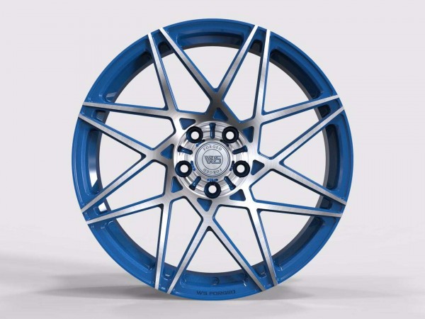 Диски R19 5x114.3 52.5 9.5J h 70.5 WS2107 GLOSS BLUE WITH MACHINED FACE FORGED