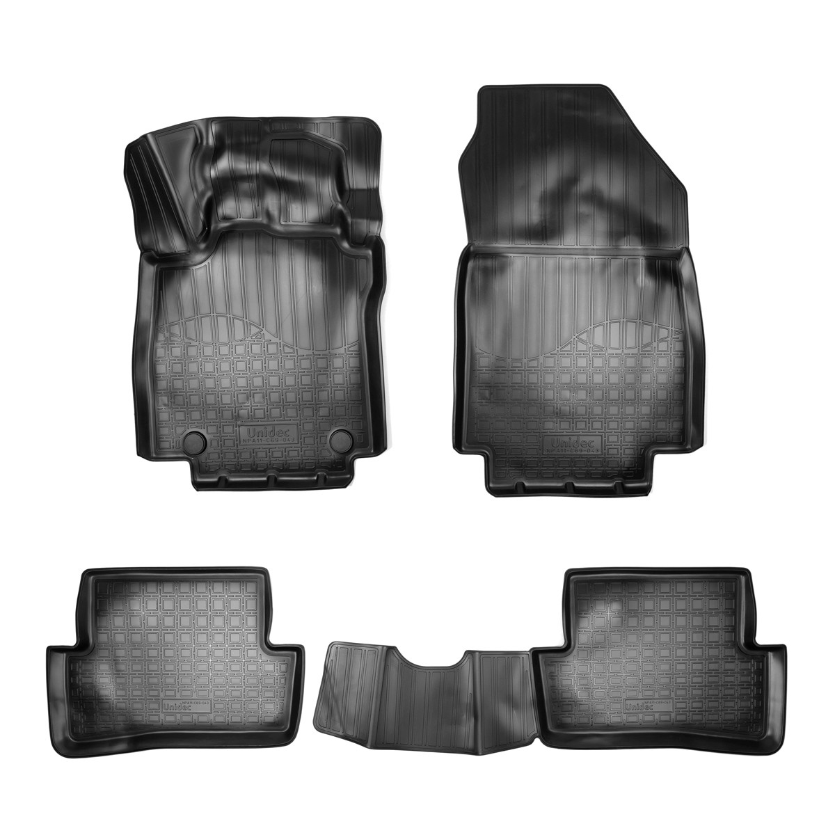 Коврики в салон Renault Clio '2012-2019 (3D) Norplast (черные)