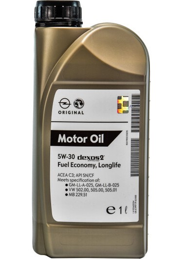 Масло моторное GM Motor Oil Dexos2 5W-30 1 л (93165554)
