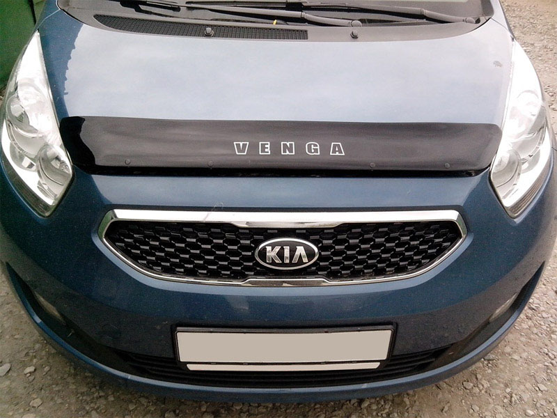 Дефлектор капота KIA Venga '2009-> (с логотипом) Vip Tuning
