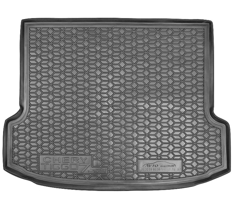 Коврик в багажник Chery Tiggo 7 Pro '2020-> (с полноразмерной запаской) Avto-Gumm (черный, пластиковый)