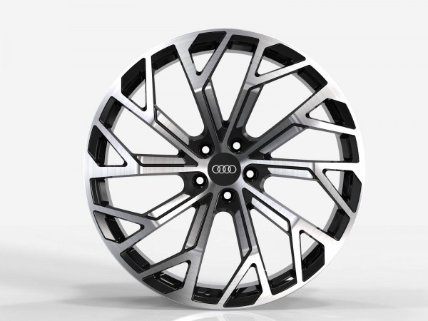 Диски R20 5x112 37 9.0J h 66.5 A2193 GLOSS-BLACK-WITH-DARK-MACHINED-FACE FORGED