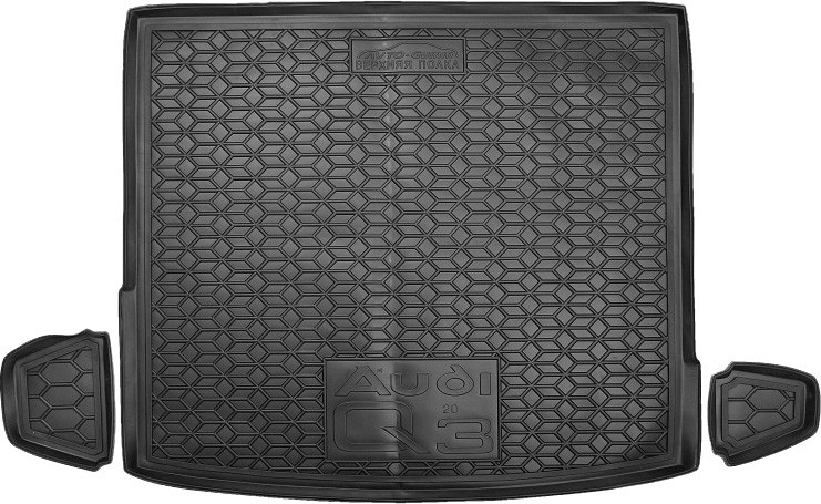 Коврик в багажник Audi Q3 '2018-> (верхняя полка) Avto-Gumm (черный, полиуретановый)